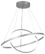 Φωτιστικό Οροφής 6095-Β Led Dimmable Φ60cm 6300Lm 58W 3CCT Silver Inlight