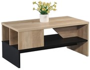 Τραπέζι Σαλονιού Naya Φυσικό-Ανθρακί 93x46x43εκ 123-000159 Pakoworld-123-000159-Ανθρακί 123-000159