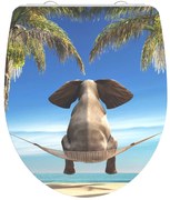 SCHÜTTE Κάθισμα Λεκάνης HAPPY ELEPHANT Γυαλιστ. + Soft-Close Duroplast