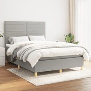 ΚΡΕΒΑΤΙ BOXSPRING ΜΕ ΣΤΡΩΜΑ ΑΝΟΙΧΤΟ ΓΚΡΙ 140X200 ΕΚ. ΥΦΑΣΜΑΤΙΝΟ 3142417