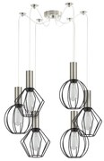 SE21-NM-4-BL6-GR12 ADEPT FLEX Nickel Matt Pendant Black Metal Grid+ HOMELIGHTING 77-8923