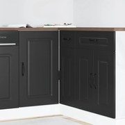 vidaXL ντουλάπι βάσης κουζίνας Kalmar Μαύρο από Επεξεργασμένο Ξύλο