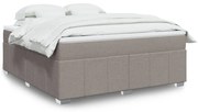 Κρεβάτι Boxspring με Στρώμα Taupe 180x200 εκ. Υφασμάτινο - Μπεζ-Γκρι