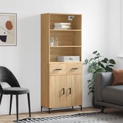vidaXL Ντουλάπι Sonoma δρυς 69,5 x 34 x 180 εκ. από Επεξεργασμένο Ξύλο