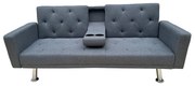 ZITA PLUS REST/ARMS GREY ΥΦΑΣΜΑ ΚΑΝΑΠΕΣ-ΚΡΕΒΑΤΙ 188X88εκ. ΚΑΝΑΠΕΣ 188X88X79εκ. - ΚΡΕΒ. 188X100X39εκ40.0158