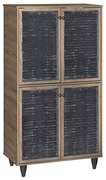 Παπουτσοθήκη Ronan 249-000016 70,5x35x122cm Walnut Μοριοσανίδα