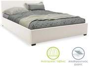 Κρεβάτι Norse pakoworld pu λευκό με αποθηκευτικό χώρο 160x200εκ