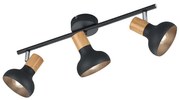 Σποτ RL Lighting Latika R81523032 Μαύρο με απομίμηση Ξύλο
