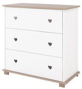 Συρταριέρα  με Αλλαξιέρα  Bellisimo  White + Oak  83x48x87cm  BC20090O BabyCute