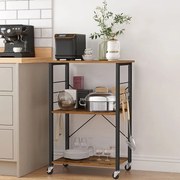 Τρόλεϊ/Ραφιέρα 3 Θέσεων (60x40x89) Vasagle KKS60XV1