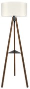 Φωτιστικό δαπέδου Thomas Megapap E27 Mdf/ύφασμα Pvc χρώμα καρυδί - κρεμ 38x38x135εκ.-GP029-0138,1