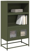 vidaXL Highboard Ελαιοπράσινο 68x39x123 cm Ατσάλι