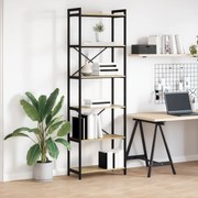 vidaXL Βιβλιοθήκη Sonoma Δρυς 60 x 30 x 188 εκ MDF και Χάλυβας