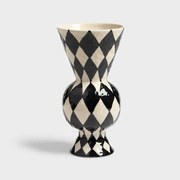 Βάζο Rhombic Μαύρο - Άσπρο Κεραμικό Η29.5 x Ø 16 cm Home - &amp;k Amsterdam