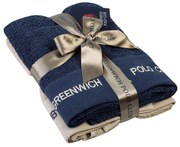 Πετσέτες 2664 (Σετ 2τμχ) Blue-Beige Greenwich Polo Club Σετ Πετσέτες 50x90cm 100% Βαμβάκι