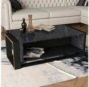 Τραπεζάκι σαλονιού Serina Megapap από μελαμίνη μαύρο εφέ μαρμάρου 107x60x40εκ. GP042-0067,1-GP042-0067,1-Καφέ GP042-0067,1