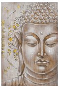 ΚΑΔΡΟ Fylliana Buddha ΜΠΕΖ-ΓΚΡΙ ΧΡΩΜΑ 80x3x120εκ