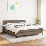 ΚΡΕΒΑΤΙ BOXSPRING ΜΕ ΣΤΡΩΜΑ TAUPE 160X200 ΕΚ. ΥΦΑΣΜΑΤΙΝΟ 3140229