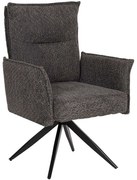 Πολυθρόνα Zorin HM9846.03 64x66x94,5cm Grey Μέταλλο,Ύφασμα