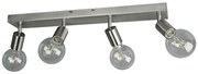 Φωτιστικό Οροφής - Σποτ Vannes R80184007 4xE27 40W 9x60x12cm Nickel Mat RL Lighting Μέταλλο