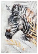 ΠΙΝΑΚΑΣ ΣΕ ΚΑΜΒΑ Fylliana ”Zebra” ΓΚΡΙ-ΜΠΕΖ-ΛΕΥΚΟ 70x3x100εκ 166-224-050