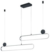 Φωτιστικό Οροφής Grant 342710205 139x12x150cm Dim Led 6500Lm 54W Nickel-Black Trio Lighting