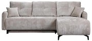 Γωνιακός Καναπές - Κρεβάτι Crown Μπέζ 248x179x81εκ 248x179x81 εκ.