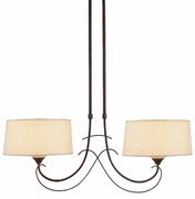 Φωτιστικό Οροφής Δίφωτο Aca AD80332P Poirot Brown/Beige