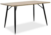 Τραπέζι Remi Megapap από Mdf σε sonoma - μαύρα μεταλλικά πόδια 130x80x76εκ. GP001-0028