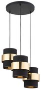 Φωτιστικό Οροφής Calisto New 4707 3xΕ27 15W 45x145cm Gold-Black TK Lighting