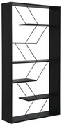 Βιβλιοθήκη Tars pakoworld ανθρακί-μαύρο 84x24x157εκ (1 τεμάχια)