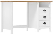 vidaXL Γραφείο Hill με 3 Συρτάρια 120x50x74 εκ Μασίφ Ξύλο Πεύκου