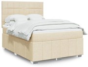 ΚΡΕΒΑΤΙ BOXSPRING ΜΕ ΣΤΡΩΜΑ ΚΡΕΜ 140X200 ΕΚ. ΥΦΑΣΜΑΤΙΝΟ 3291696