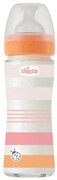 Γυάλινο Μπιμπερό 240ml Με Θηλή Σιλικόνης 0+Μ Chicco Well Being Girl A50-28721-11