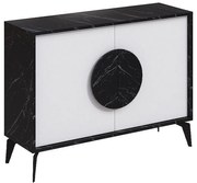 Μπουφές Gora 0214149 110x35,6x82cm Black Marble Effect - White