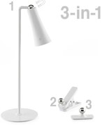 Omnia 1007083 Φωτιστικό Γραφείου LED Flexy 3 in 1 , 3W , 4000K , Λευκό