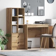 vidaXL Γραφείο με αποθηκευτικό χώρο με συρτάρι 2 pcs artisan δρυς