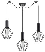 SE21-BL-4-BL3-GR1 ADEPT TUBE Black Pendant Black Metal Grid+ HOMELIGHTING 77-8528