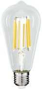 Λαμπτήρας Led Long Filament 99090 Φ6,4x14,5cm ST64 E27 7W 1470lm 2700K Clear GloboStar 7W