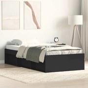 vidaXL Πλαίσιο Κρεβατιού Μαύρο 100 x 200 εκ.
