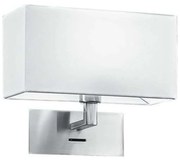 Φωτιστικό Τοίχου - Απλίκα 5880 CR 1XE14 40W 25x21cm Silver Με Αμπαζούρ White Perenz Μέταλλο,Ύφασμα