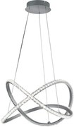 Φωτιστικό Κρεμαστό Ασημί D50xH150cm Led SMD 26w 3000lm Trio Lighting RL Rubin R32021105