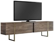 Megapap Έπιπλο Τηλεόρασης Luxe Καρυδί - Χρυσό 180x30x50εκ.