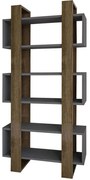 Βιβλιοθήκη Milano 382NRC1311 80x28,6x160cm Walnut-Anthracite