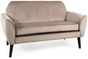 SOFA MENA VELVET C. BEŻ BLUVEL 40 / WENGE
