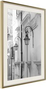 Αφίσα - Old Town's Charm - 40x60 - Χρυσό - Με πασπαρτού