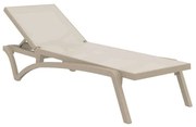 Ξαπλώστρα Πασίφικ Grey/Dove 193X68X35εκ. Siesta 53.0096