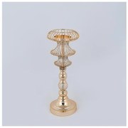 Κηροπήγιο Μεταλλικό Χρυσό 16x41cm 752-24081 Estheti-752-24081-Χρυσό 752-24081