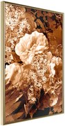 Αφίσα - Bouquet in Sepia - 40x60 - Χρυσό - Χωρίς πασπαρτού