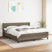 ΚΡΕΒΑΤΙ BOXSPRING ΜΕ ΣΤΡΩΜΑ TAUPE 180X200 ΕΚ. ΥΦΑΣΜΑΤΙΝΟ 3129973